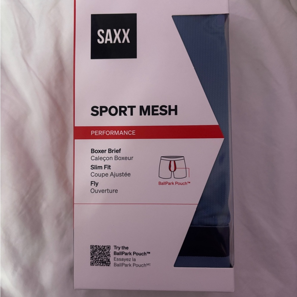 Saxx Sport Mesh Performance Boxer Brief Slim Fit Fly 5” Inseam L Large